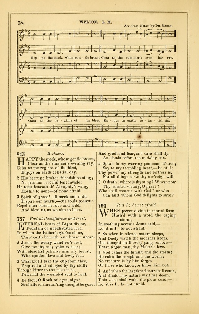 The Heart and Voice: or, Songs of Praise for the Sanctuary: hymn and tune book, designed for congregational singing in the Methodist Episcopal Church, and for congregations generally page 58