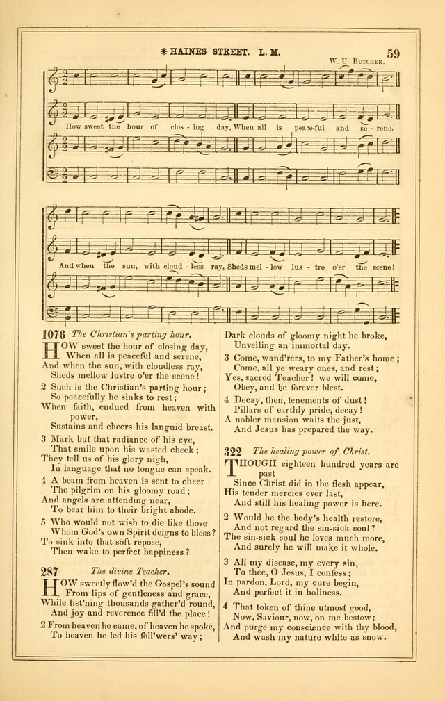 The Heart and Voice: or, Songs of Praise for the Sanctuary: hymn and tune book, designed for congregational singing in the Methodist Episcopal Church, and for congregations generally page 59