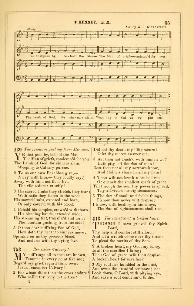 The Heart and Voice: or, Songs of Praise for the Sanctuary: hymn and tune book, designed for congregational singing in the Methodist Episcopal Church, and for congregations generally page 65