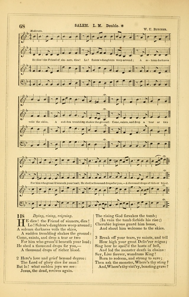 The Heart and Voice: or, Songs of Praise for the Sanctuary: hymn and tune book, designed for congregational singing in the Methodist Episcopal Church, and for congregations generally page 68