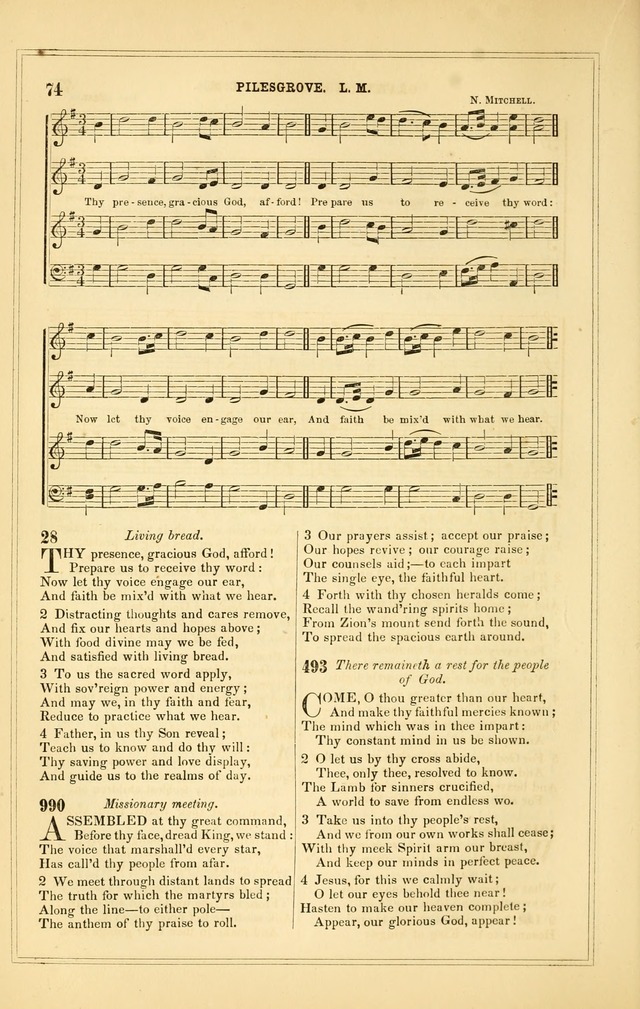 The Heart and Voice: or, Songs of Praise for the Sanctuary: hymn and tune book, designed for congregational singing in the Methodist Episcopal Church, and for congregations generally page 74