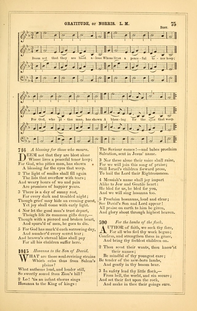 The Heart and Voice: or, Songs of Praise for the Sanctuary: hymn and tune book, designed for congregational singing in the Methodist Episcopal Church, and for congregations generally page 75