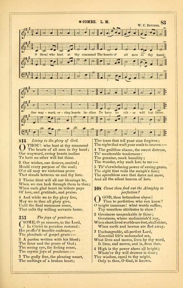 The Heart and Voice: or, Songs of Praise for the Sanctuary: hymn and tune book, designed for congregational singing in the Methodist Episcopal Church, and for congregations generally page 83