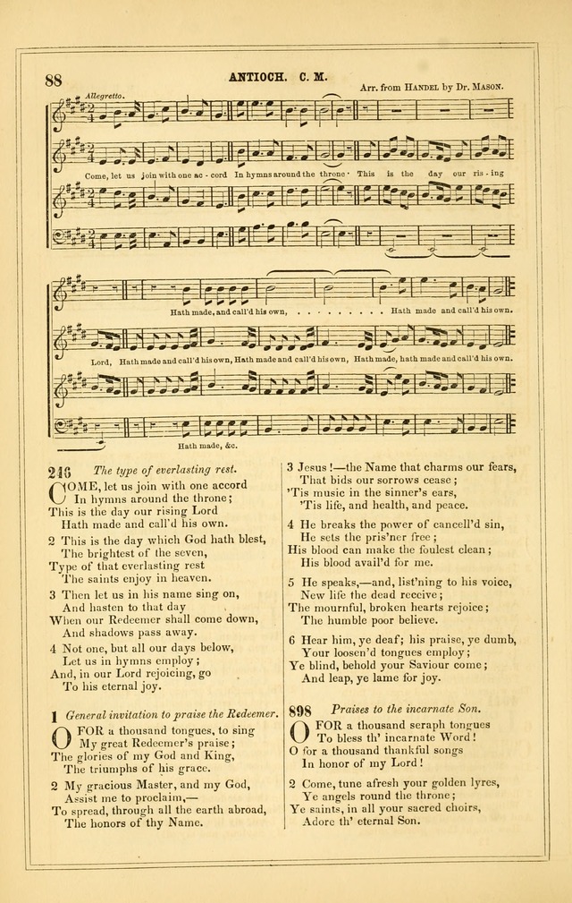 The Heart and Voice: or, Songs of Praise for the Sanctuary: hymn and tune book, designed for congregational singing in the Methodist Episcopal Church, and for congregations generally page 88