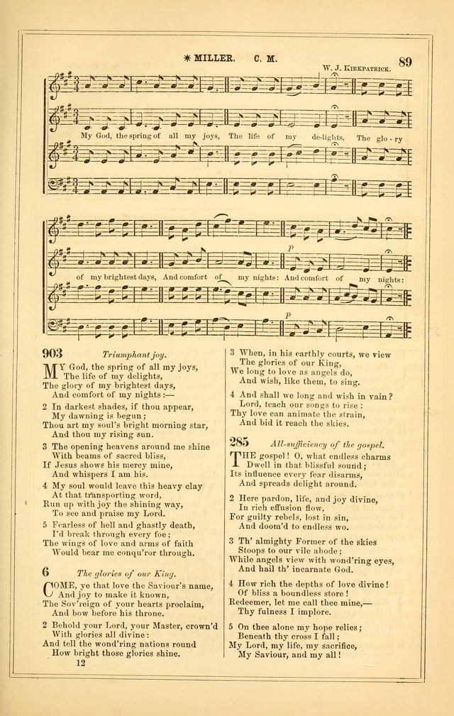 The Heart and Voice: or, Songs of Praise for the Sanctuary: hymn and tune book, designed for congregational singing in the Methodist Episcopal Church, and for congregations generally page 89