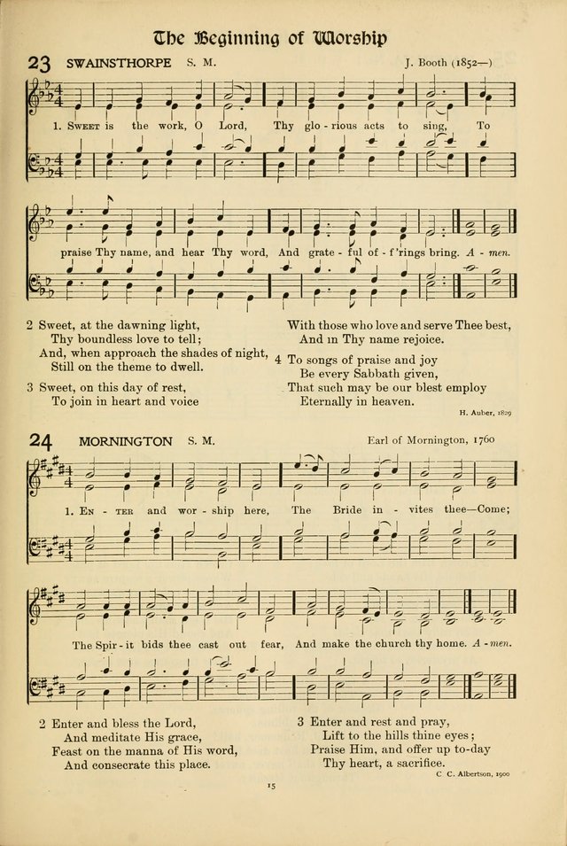 Hymns of Worship and Service (15th ed.) page 15