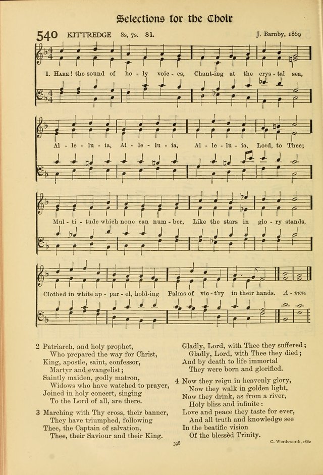 Hymns of Worship and Service (15th ed.) page 398