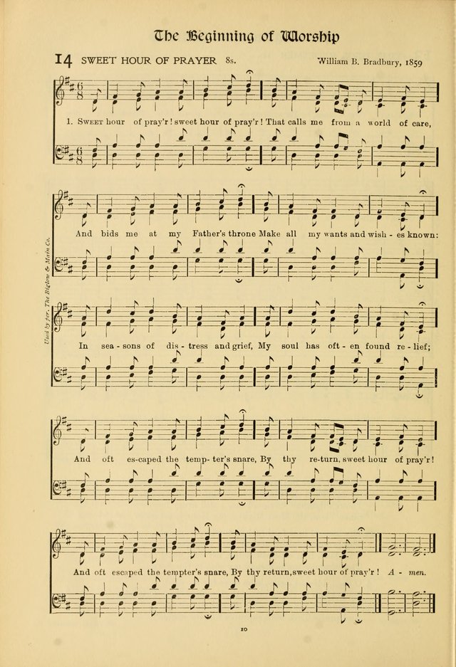 Hymns of Worship and Service. (Chapel ed.) page 10