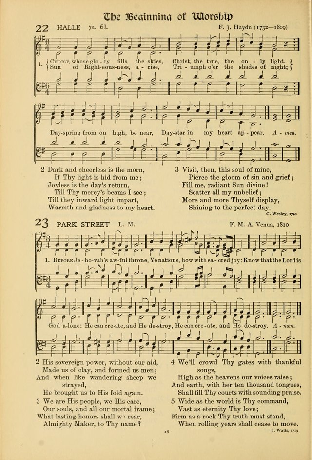 Hymns of Worship and Service. (Chapel ed.) page 16