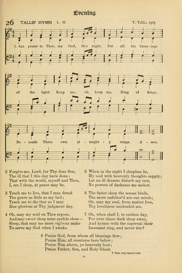 Hymns of Worship and Service. (Chapel ed.) page 19