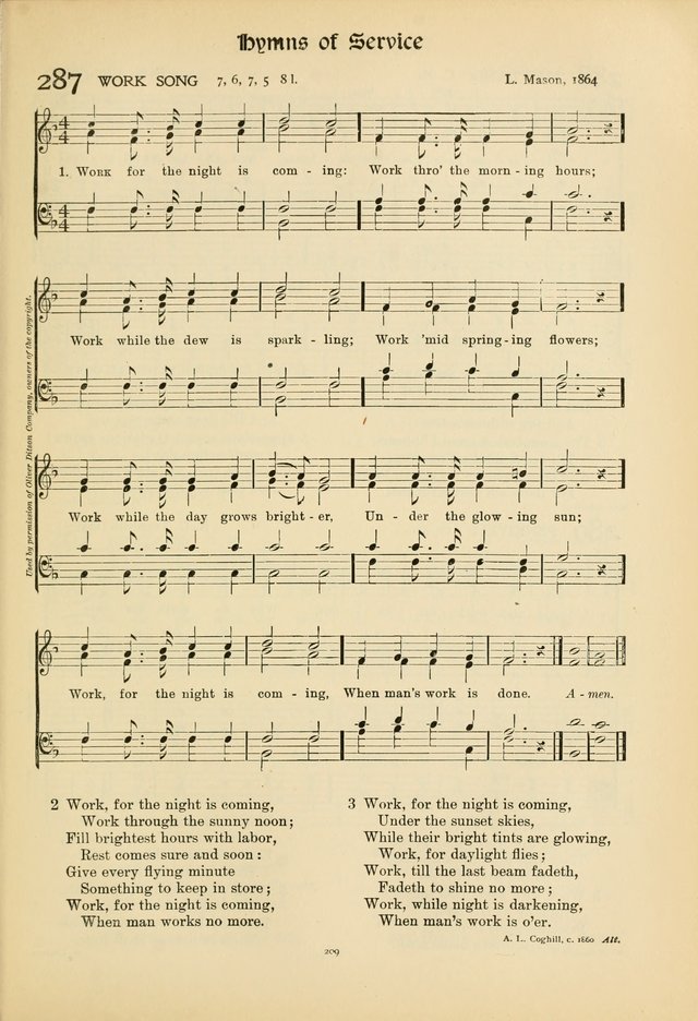 Hymns of Worship and Service. (Chapel ed.) page 209