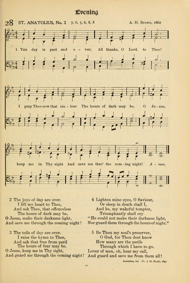 Hymns of Worship and Service. (Chapel ed.) page 21