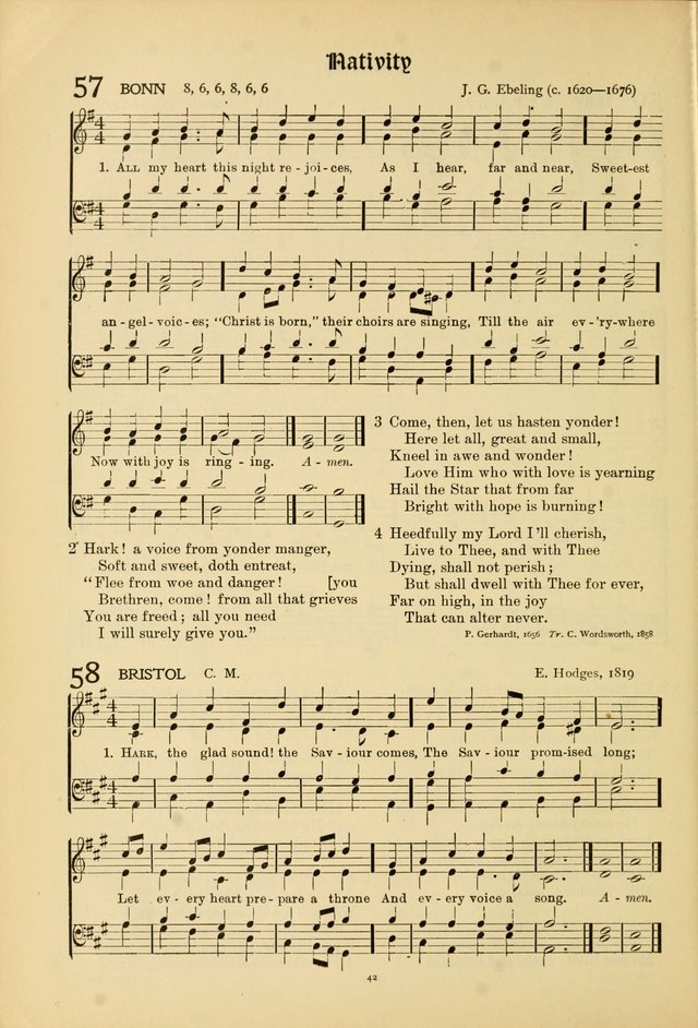 Hymns of Worship and Service. (Chapel ed.) page 42