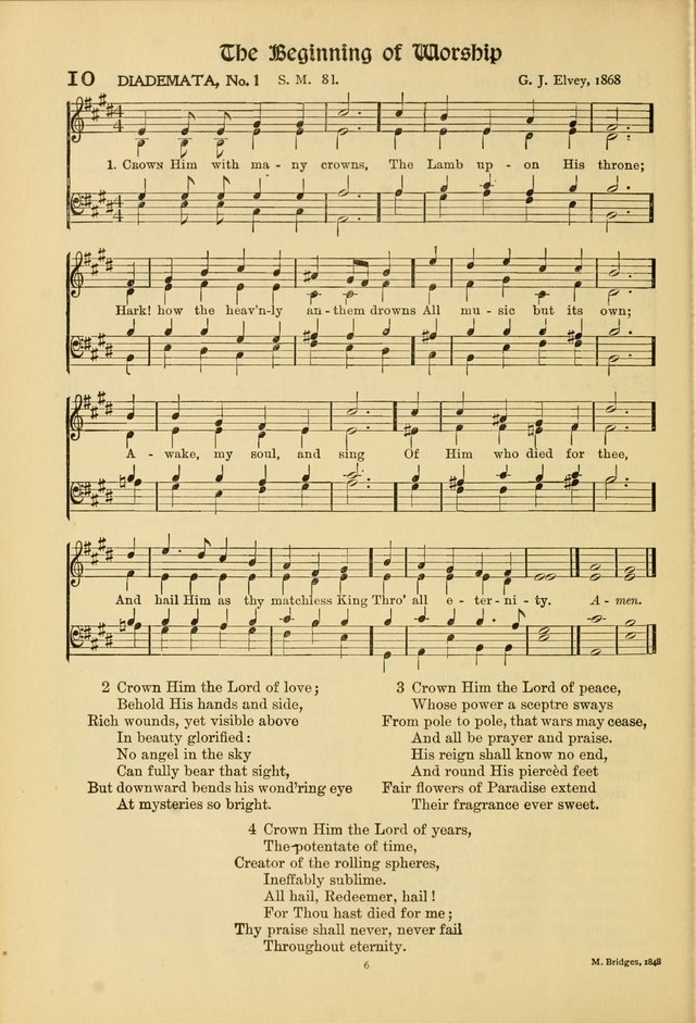 Hymns of Worship and Service. (Chapel ed.) page 6