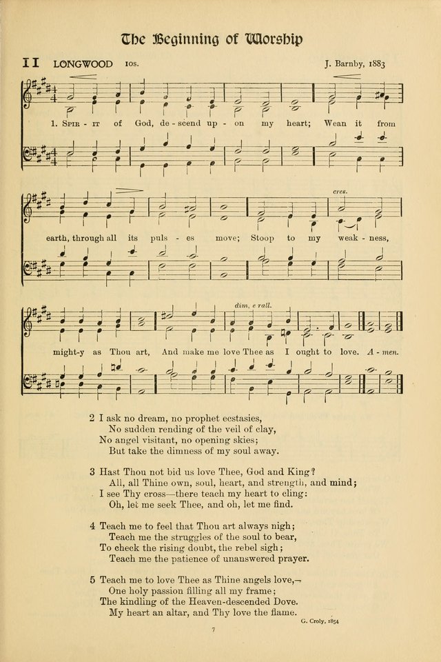 Hymns of Worship and Service. (Chapel ed.) page 7
