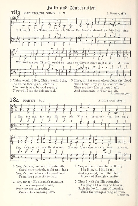 Hymns of Worship and Service: College Edition page 138