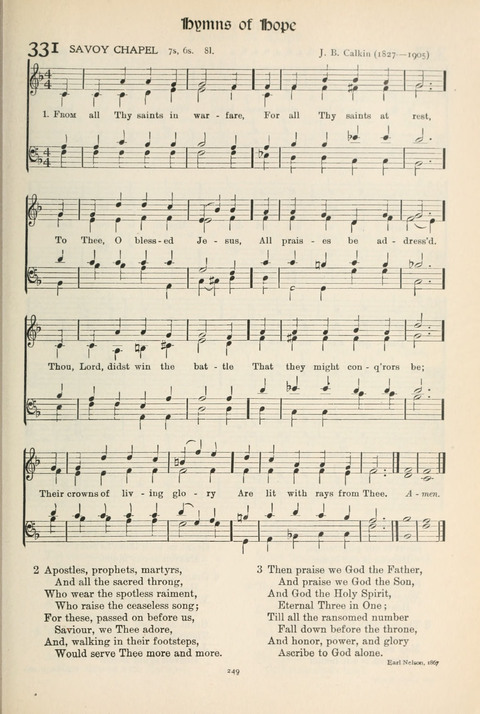 Hymns of Worship and Service: College Edition page 249