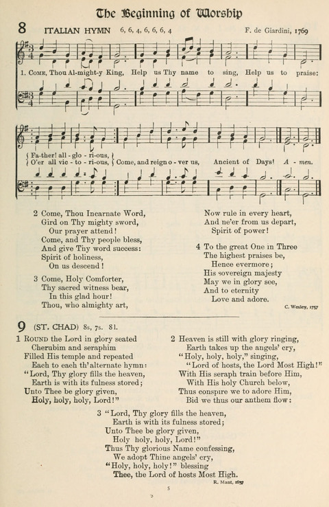 Hymns of Worship and Service: College Edition page 5