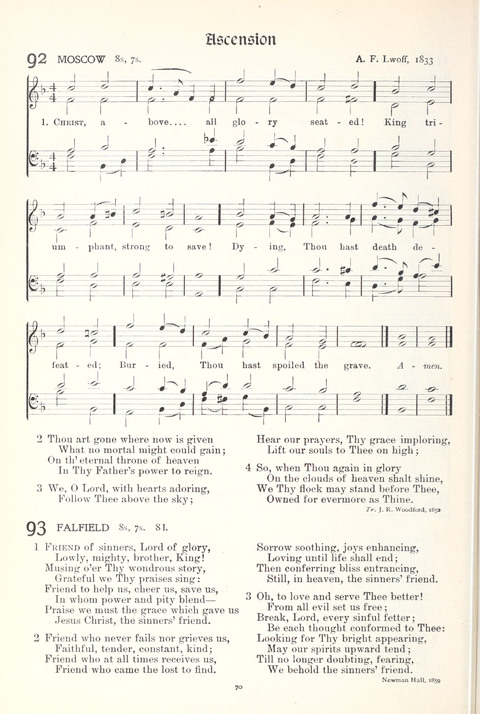 Hymns of Worship and Service: College Edition page 70