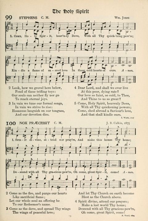 Hymns of Worship and Service: College Edition page 75