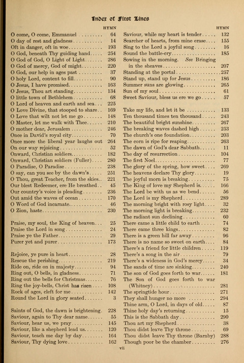 Hymns of Worship and Service: for the Sunday School page x