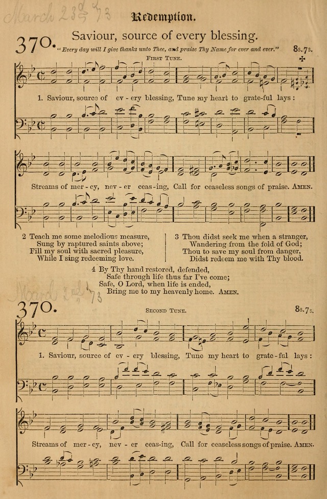 The Hymnal: with tunes old and new page 311