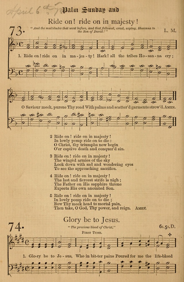 The Hymnal: with tunes old and new page 75