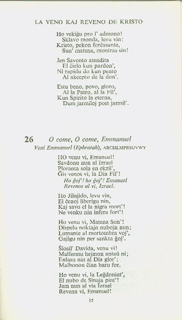 Himnaro Esperanta, 5-a eld. page 15