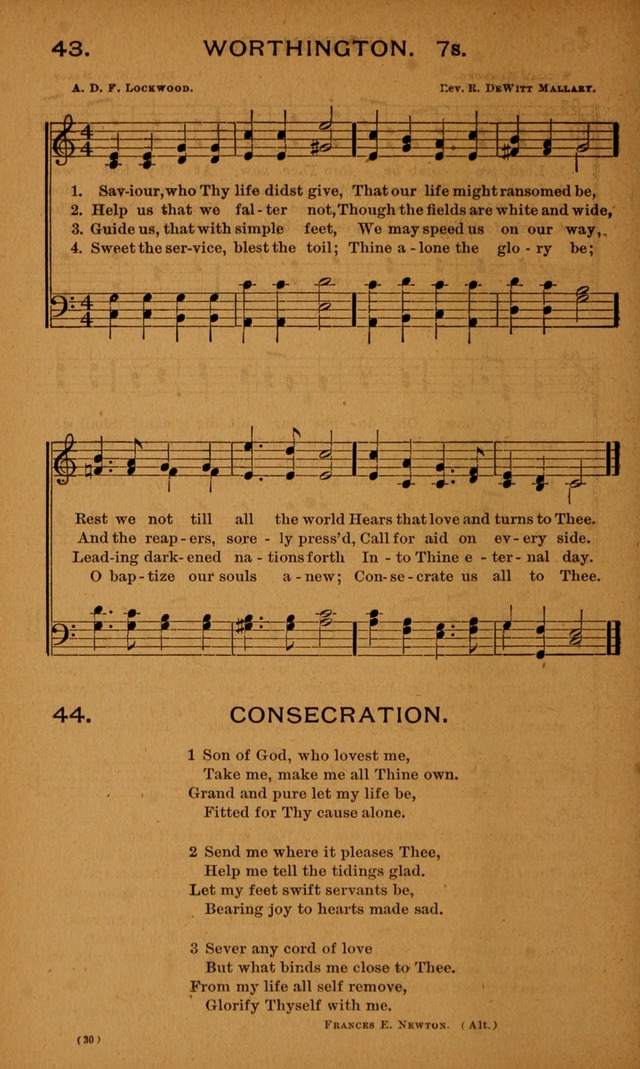 Y.P.S.C.E. Hymns of Christian Endeavor page 30
