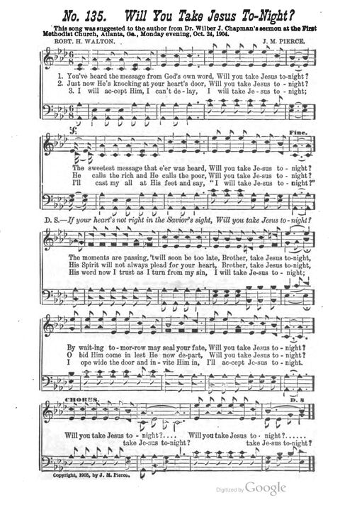 The Harp of Glory: The Best Old Hymns, the Best New Hymns, the cream of song for all religious work and workship (With supplement) page 135