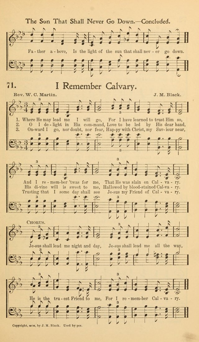 Hymns of the Kingdom: for use in religious meetings page 71