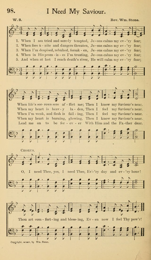 Hymns of the Kingdom: for use in religious meetings page 98