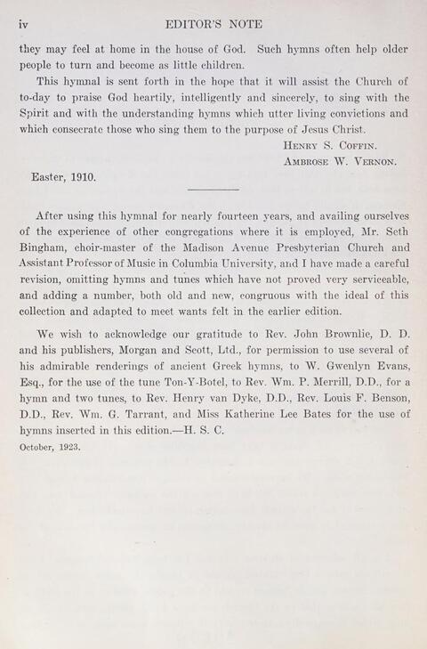 Hymns of the Kingdom of God page ix