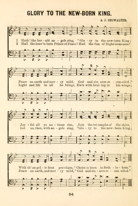 Hours of Singing: a collection of new music for juvenile classes, public schools, seminaries and the home circle page 54