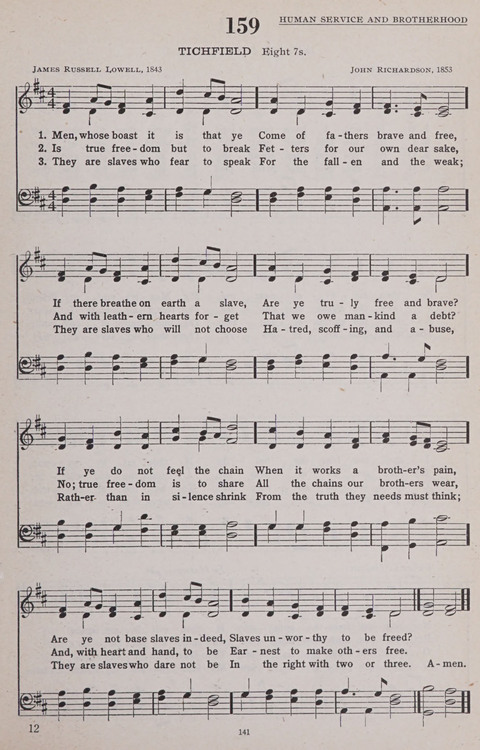 Hymns of the United Church page 141