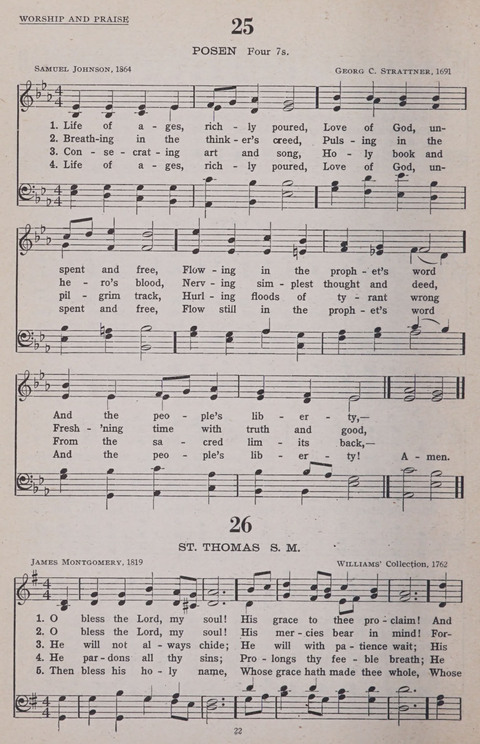 Hymns of the United Church page 22
