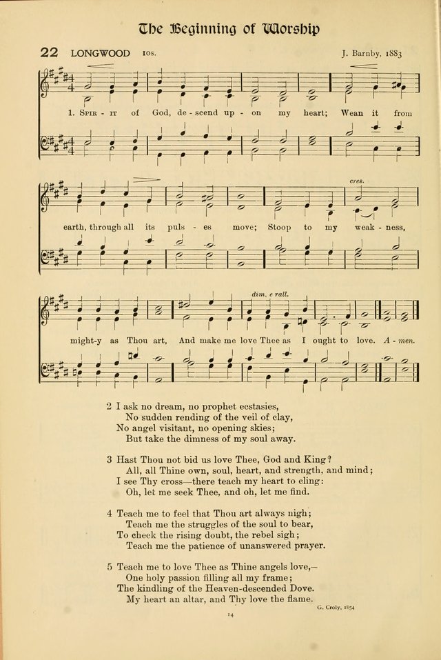 Hymns of Worship and Service page 14