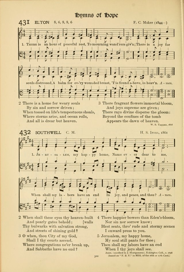 Hymns of Worship and Service page 312