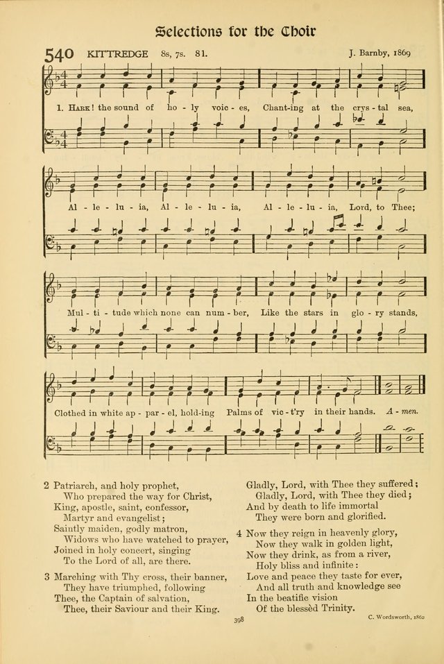 Hymns of Worship and Service page 398