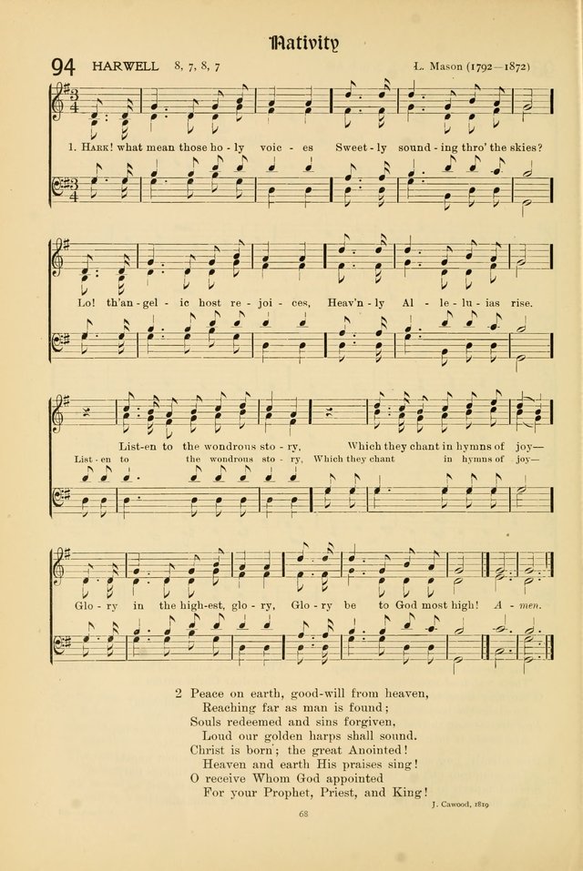 Hymns of Worship and Service page 68