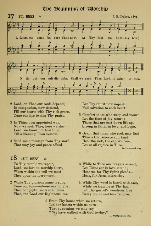 Hymns of Worship and Service: (12th ed.) page 11
