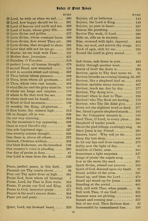 Hymns of Worship and Service: (12th ed.) page xiv