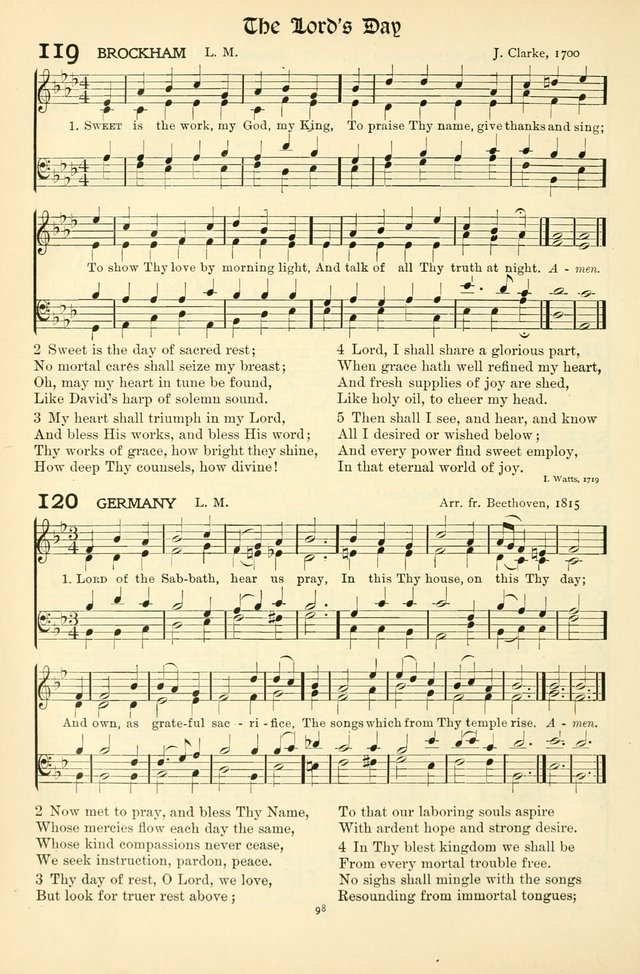 In Excelsis: hymns with tunes for Christian worship page 100