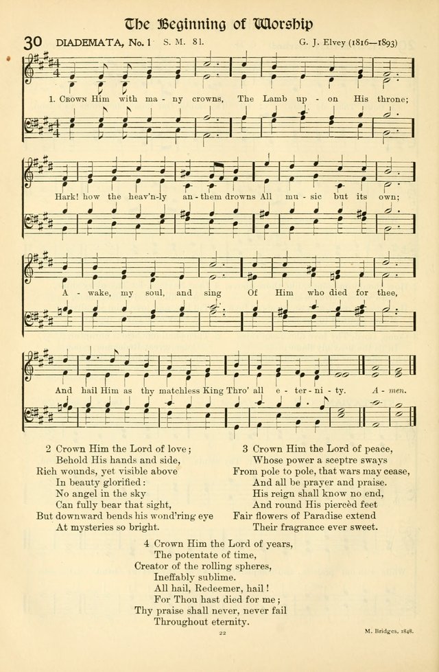 In Excelsis: hymns with tunes for Christian worship page 22