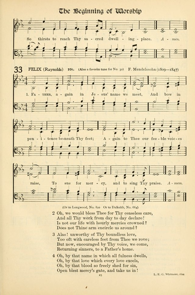In Excelsis: hymns with tunes for Christian worship page 25