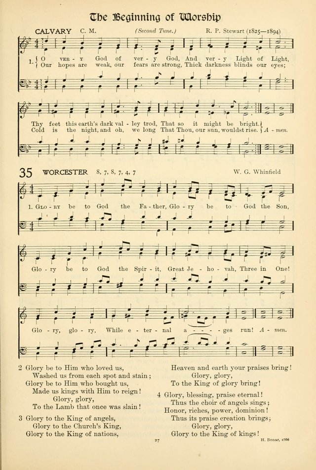 In Excelsis: hymns with tunes for Christian worship page 27