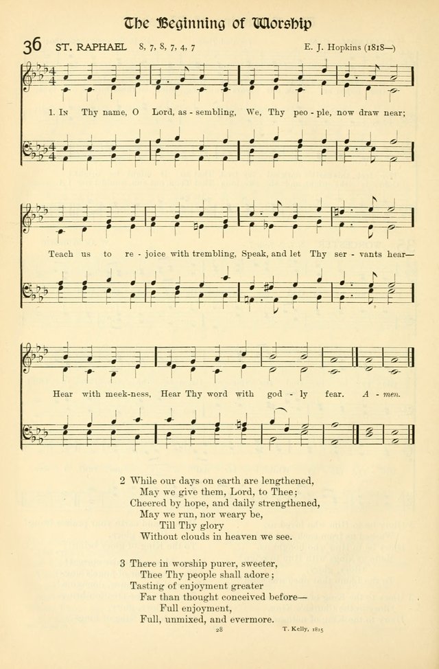 In Excelsis: hymns with tunes for Christian worship page 28