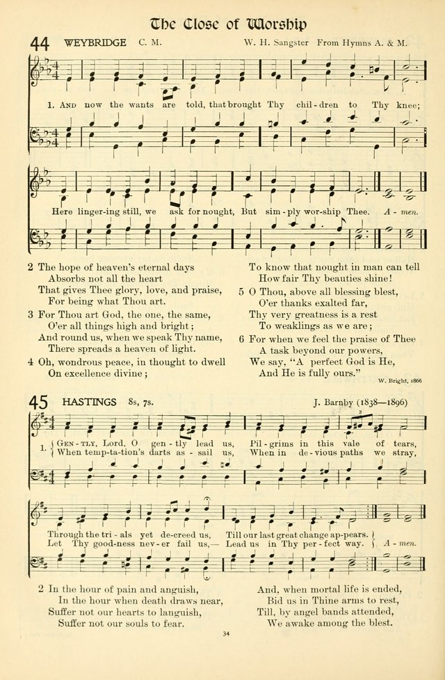 In Excelsis: hymns with tunes for Christian worship page 34