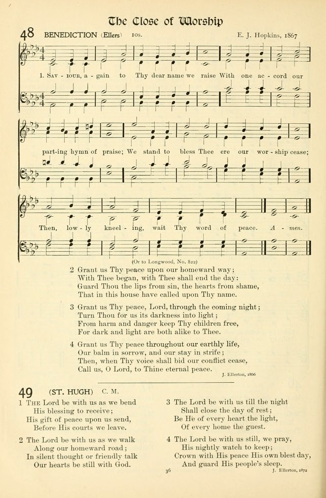 In Excelsis: hymns with tunes for Christian worship page 36