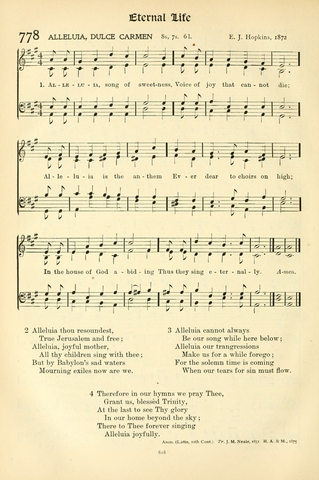 In Excelsis: hymns with tunes for Christian worship page 628